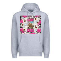 Heather Grey i like my coffee cold like my soul Premium Hoodie - TumblerDesignByShophia