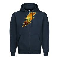 Navy Cactus Sunset Lightning Zipper Hoodie - Bettercallsaul