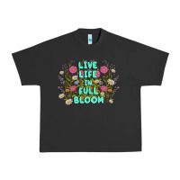 Pigment Black live life in full bloom Urban Heavy Tee - MaliasSmallBusiness