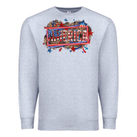 Heather Grey America Premium Sweatshirt - HowdyJamesFarm