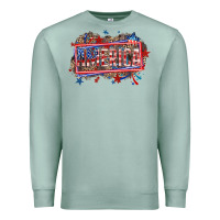 Seafoam America Premium Sweatshirt - HowdyJamesFarm