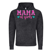 Vintage Black mama of girls floral pattern turquoise heart Vintage Hoodie - Jasminsmagicworld