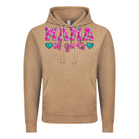 Vintage Coffee mama of girls floral pattern turquoise heart Vintage Hoodie - Jasminsmagicworld