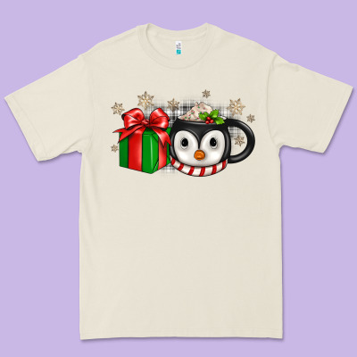 Christmas Penguin Coffee Premium Tee Designed By Jahusdesignshop