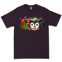 Plum Christmas penguin coffee Premium Tee - JahusDesignShop