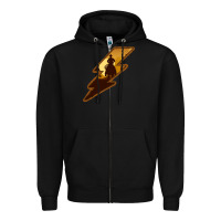 Black Cowboy Sunset Lightning Zipper Hoodie - Bettercallsaul