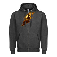 Charcoal Heather Cowboy Sunset Lightning Zipper Hoodie - Bettercallsaul