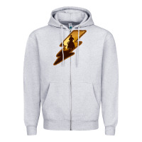 Heather Grey Cowboy Sunset Lightning Zipper Hoodie - Bettercallsaul