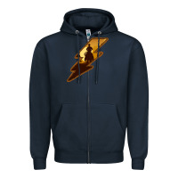 Navy Cowboy Sunset Lightning Zipper Hoodie - Bettercallsaul