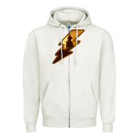 Oatmeal Heather Cowboy Sunset Lightning Zipper Hoodie - Bettercallsaul