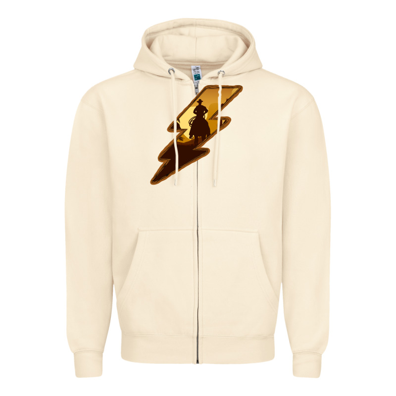 Cowboy Sunset Lightning Zipper Hoodie by Bettercallsaul | Teevron