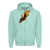 Seafoam Cowboy Sunset Lightning Zipper Hoodie - Bettercallsaul