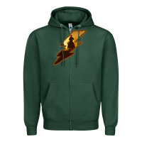 Sports Green Cowboy Sunset Lightning Zipper Hoodie - Bettercallsaul