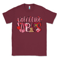 Burgundy valentine vibes Classic Tee - MaliasSmallBusiness