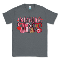 Charcoal Heather valentine vibes Classic Tee - MaliasSmallBusiness