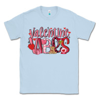Dusty Blue valentine vibes Classic Tee - MaliasSmallBusiness