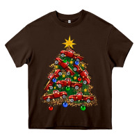 Christmas Truck Tree Heavy Core Tee | Teevron