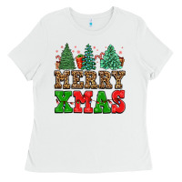 White merry xmas Ladies Tee - FaDigitalArtStudio