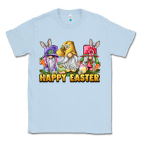 Dusty Blue happy easter gnomies Classic Tee - chombo