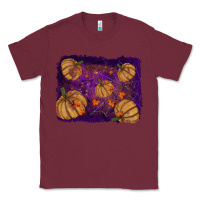 Burgundy halloween leaves tool leather backround Classic Tee - RanaPortraitStore