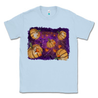 Dusty Blue halloween leaves tool leather backround Classic Tee - RanaPortraitStore