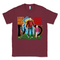 Burgundy a sons first hero a daughters first love Classic Tee - JahusDesignShop