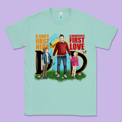 A Sons First Hero A Daughters First Love Classic Tee Designed By Jahusdesignshop