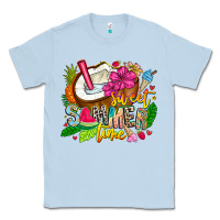 Dusty Blue summer time Classic Tee - CowhideDigitalArt