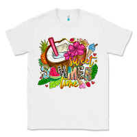 White summer time Classic Tee - CowhideDigitalArt