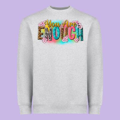 You Are Enough Heavyweight Sweatshirt Designed By Nancycooperartshop