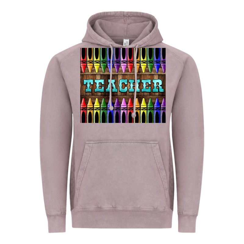Teacher Crayons Vintage Hoodie by LillyAllenDesigns | Teevron