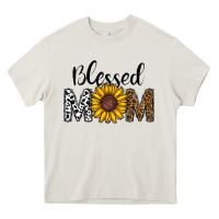 Cream blessed mom Heavy Core Tee - CowhideDigitalArt