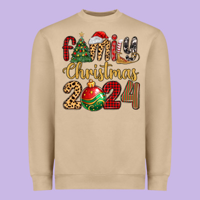 Family Christmas 2024 Heavyweight Sweatshirt Designed By Maliassmallbusiness