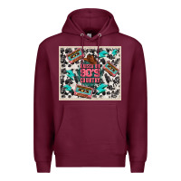 Burgundy raised 90's country Premium Hoodie - TumblerDesignByShophia