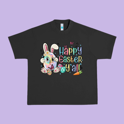 Happy Easter Y'all Urban Heavy Tee Designed By Maliassmallbusiness