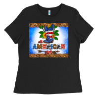Black all American girl Ladies Tee - HRA Design Shop