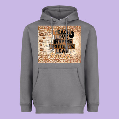Black Teacher Heavyweight Hoodie Designed By Tumblerdesignbyshophia