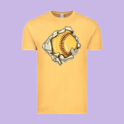 Softball Vintage Tee Designed By Maliassmallbusiness