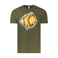 Vintage Olive softball Vintage Tee - MaliasSmallBusiness