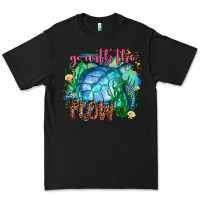 Black go with the flow Premium Tee - AdoDesignShop