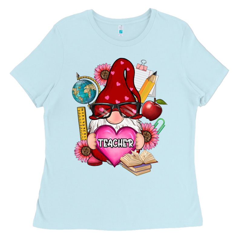 Valentines Day Teacher Gnome Ladies Tee by RanaPortraitStore | Teevron