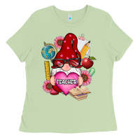 Matcha valentines day teacher gnome Ladies Tee - RanaPortraitStore
