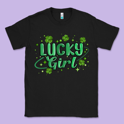 Lucky Girl Classic Tee Designed By Maliassmallbusiness