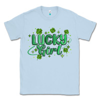 Dusty Blue lucky girl Classic Tee - MaliasSmallBusiness