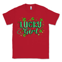 Red lucky girl Classic Tee - MaliasSmallBusiness