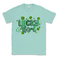 Seafoam lucky girl Classic Tee - MaliasSmallBusiness
