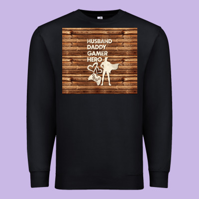 Husband Daddy Gamer Hero Premium Sweatshirt Designed By Tumblerdesignbyshophia
