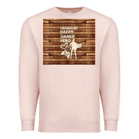 Pale Pink husband daddy gamer hero Premium Sweatshirt - TumblerDesignByShophia