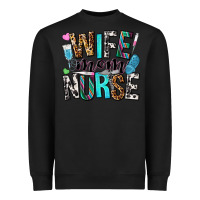 Black wife mom nurse Heavyweight Sweatshirt - NancyCooperArtShop