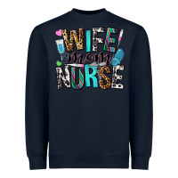 Navy wife mom nurse Heavyweight Sweatshirt - NancyCooperArtShop